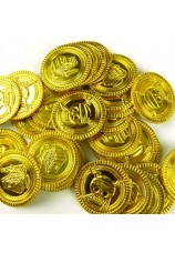 144 pièces de pirate dorées